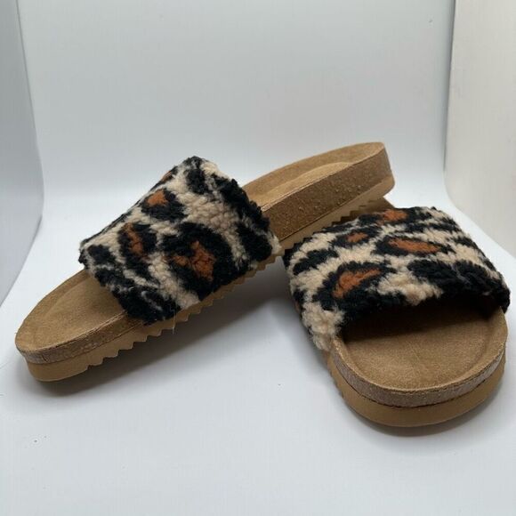 CUSHIONAIRE Women's Cork footbed Slide Sandal with +Comfort 11 LEOPARD - Picture 5 of 7